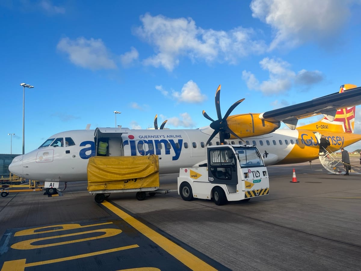 Aurigny and Loganair both want to fly Guernsey to Jersey, a route where half the seats were not filled in 2024