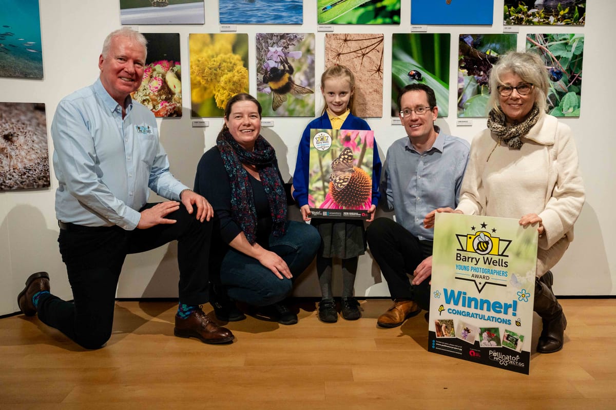 Florence’s photo of a Speckled Wood butterfly wins Barry Wells Award for Young Photographers